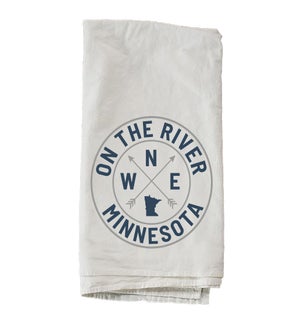 Personalized State On The River Compass Towel